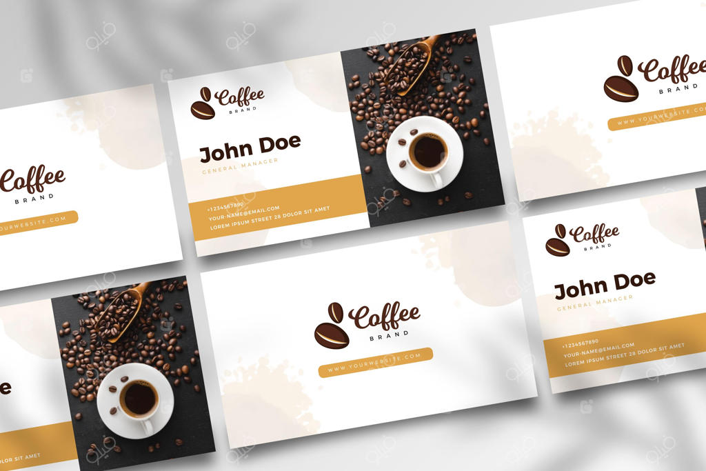 کارت ویزیت دو رو برای کافی‌شاپ