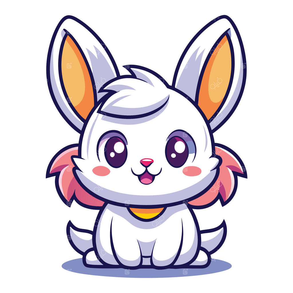 تصویرسازی خرگوش کارتونی بامزه