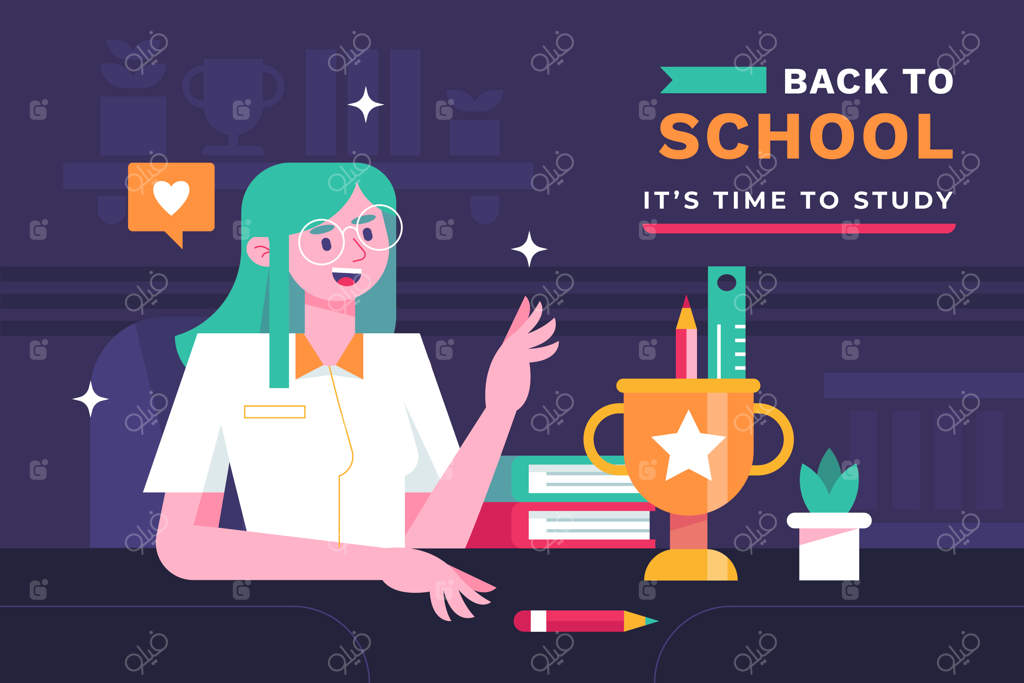 پس‌زمینه ساده برای بازگشت به مدرسه