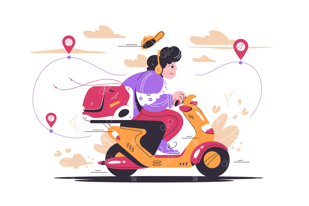 پیک موتوری | تصویرسازی دیجیتال سفارش آنلاین و پیگیری سفارشات