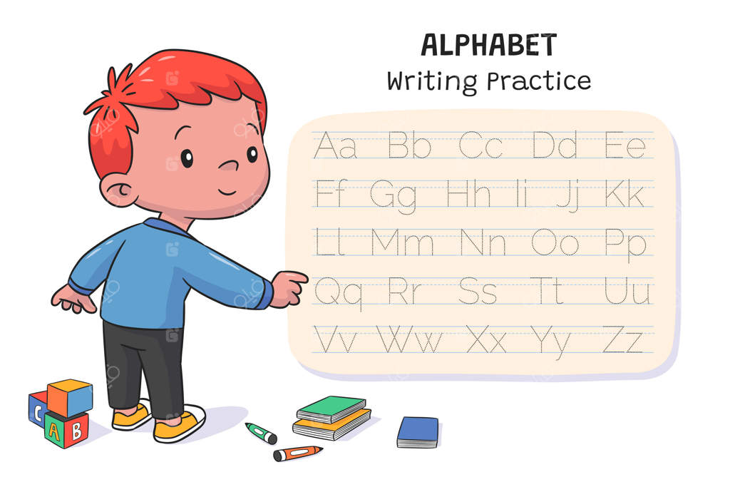 قالب کاربرگ مهدکودک با طراحی دستی