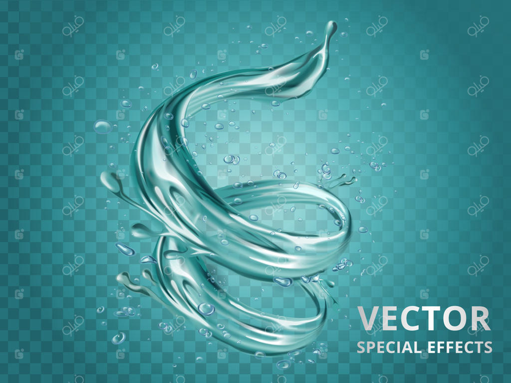 عناصر پویا در آب، افکت ویژه ویرایش‌پذیر برای طراحی سه‌بعدی