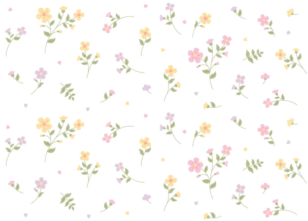 طرح گل‌های ریز و رمانتیک. الگوی طراحی ساده.