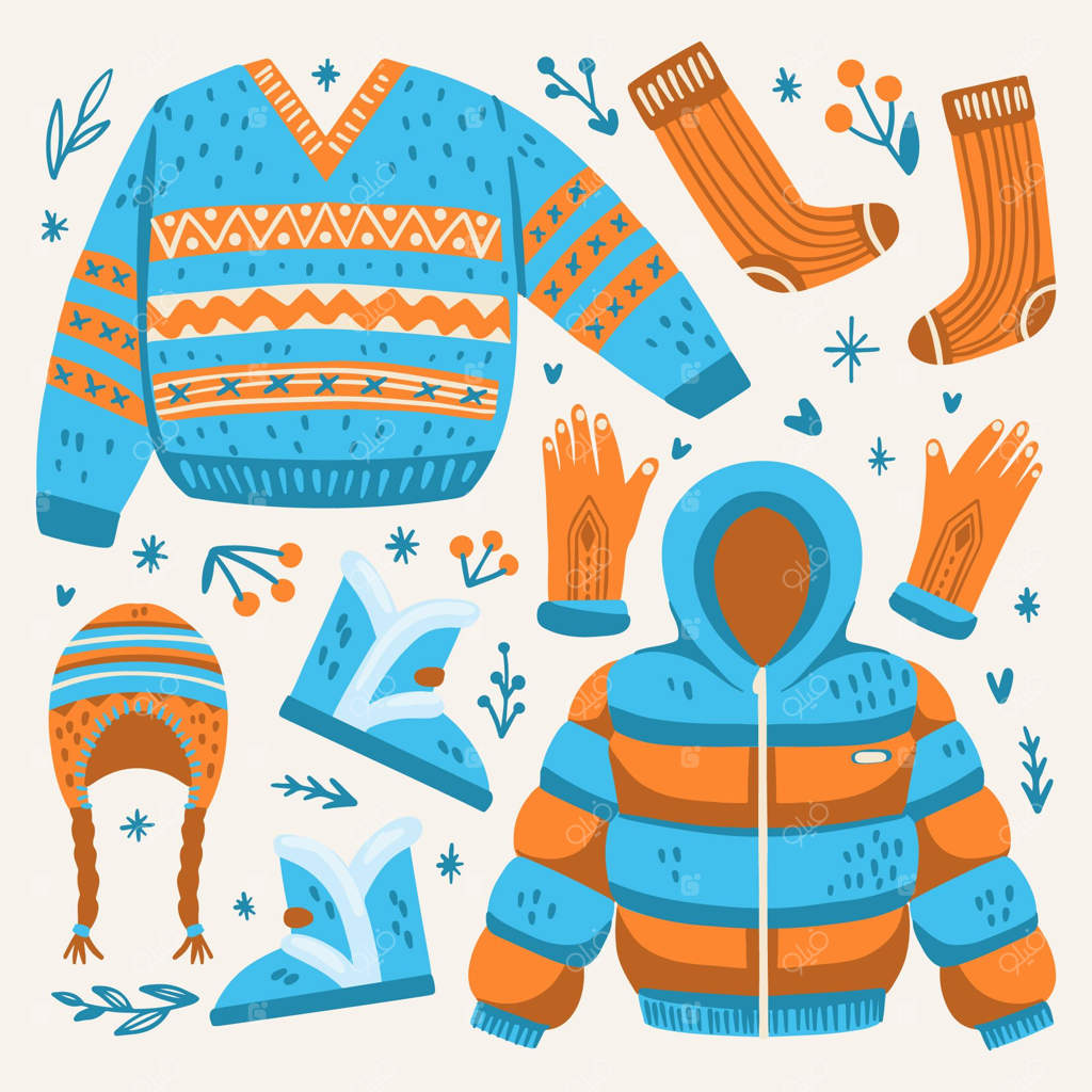 مجموعه‌ای از لباس‌های زمستانی طراحی‌شده