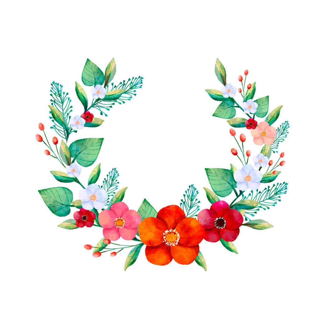 قاب گل‌های آبرنگی