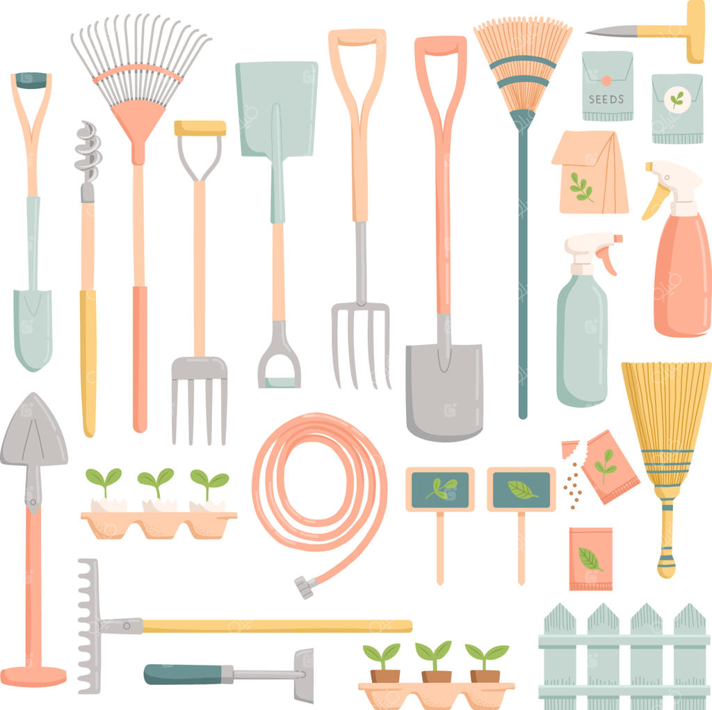 ست طراحی تخت باغ بهاری، تصویر وکتور