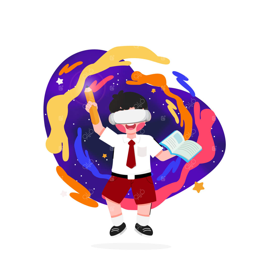 تصویر یادگیری آنلاین دانش‌آموزان ابتدایی اندونزی در متاورس