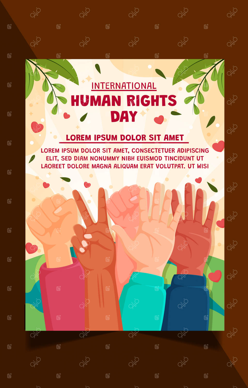 قالب پوستر روز حقوق بشر