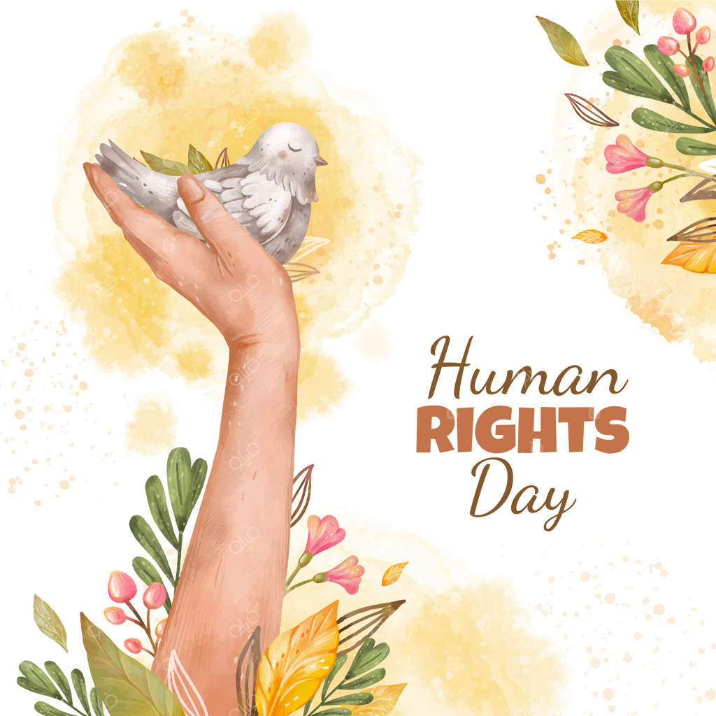 تصویرسازی روز جهانی حقوق بشر با آبرنگ