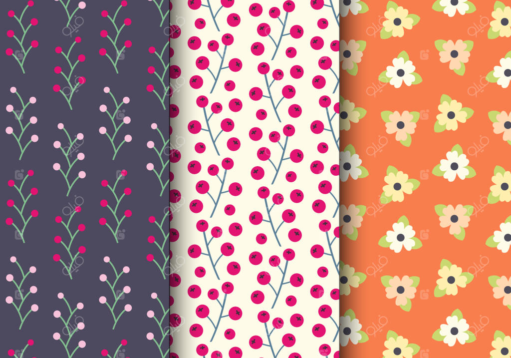 پترن گلدار بهاری رایگان