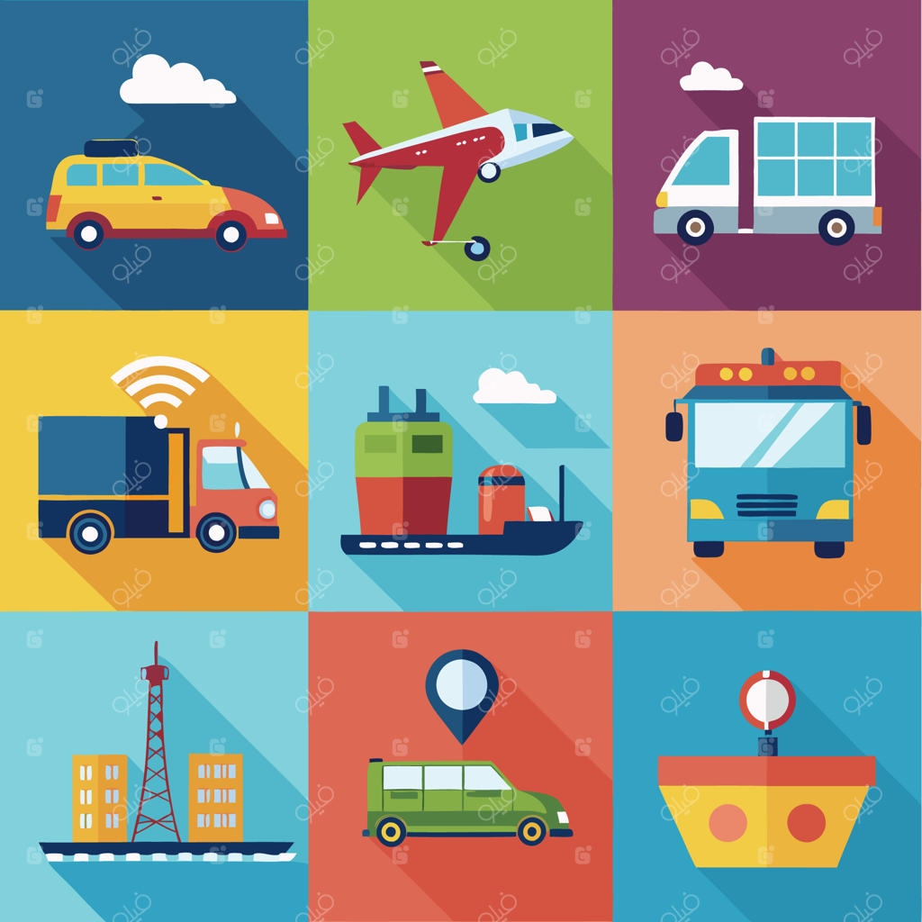 تصویرسازی کارتونی حمل و نقل