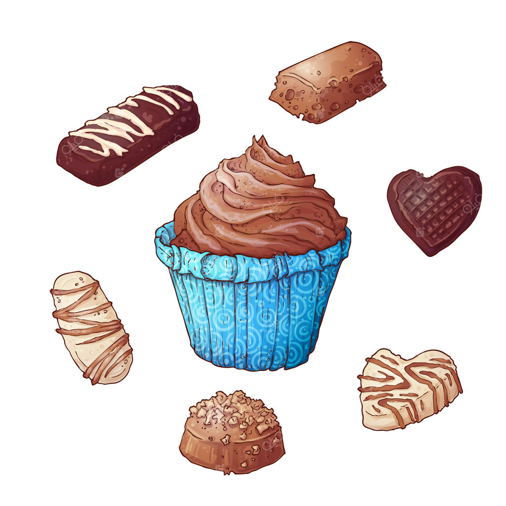 مجموعه‌ای از کلوچه‌ها.