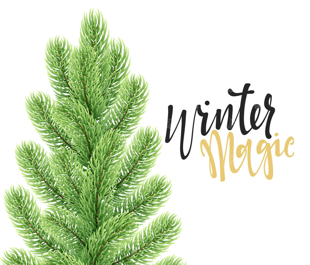 کریسمس مبارک و سال نو پر از شادی. پس‌زمینه‌ای جشن با درخت کریسمس. تصویرسازی وکتور