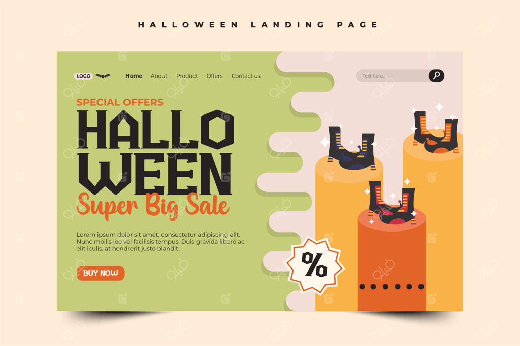 قالب طراحی گرافیکی هالووین: ساده، شیک و قابل تنظیم