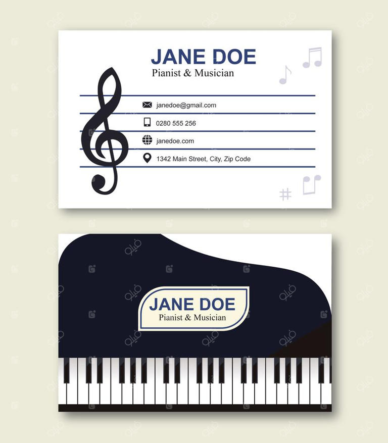 قالب کارت ویزیت برای موسیقی‌دان