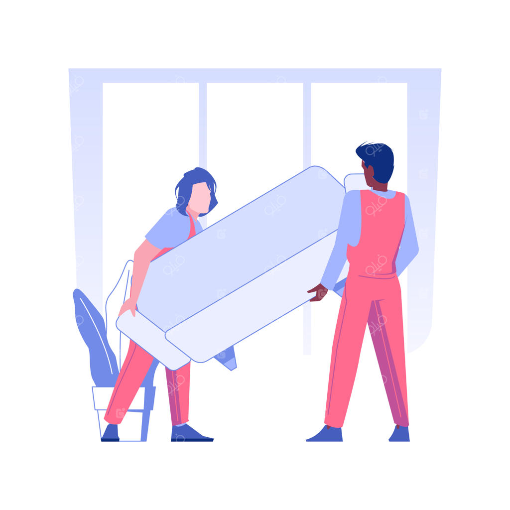 تصویر برداری مفهومی از چیدمان مبلمان