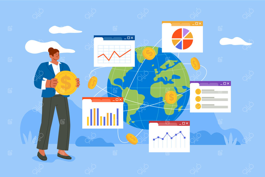 نمایشی از اقتصاد دنیای مسطح