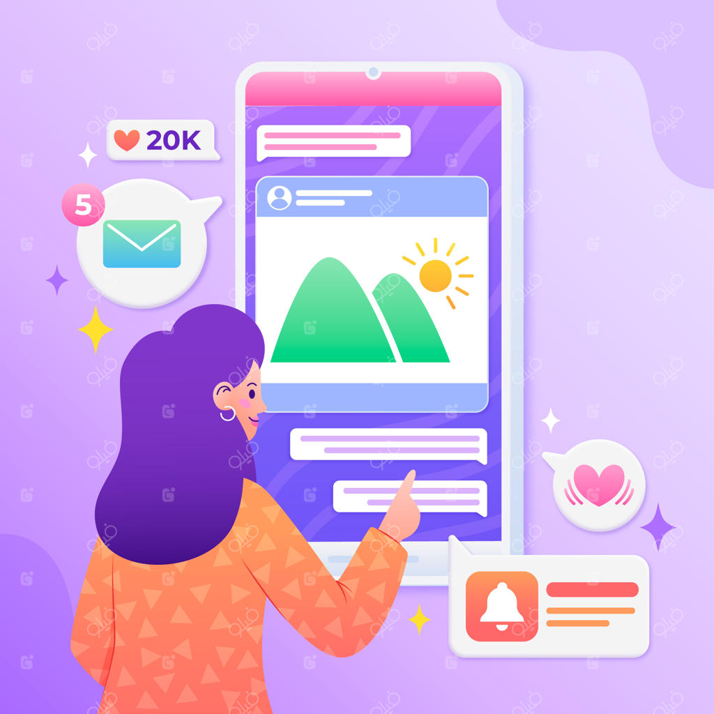 تصویرسازی افراد با گرادیانت و شبکه‌های اجتماعی