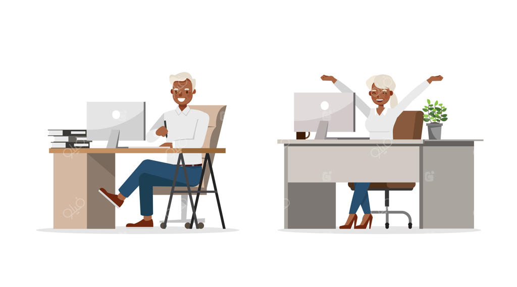 تصویرسازی کارکنان تجاری