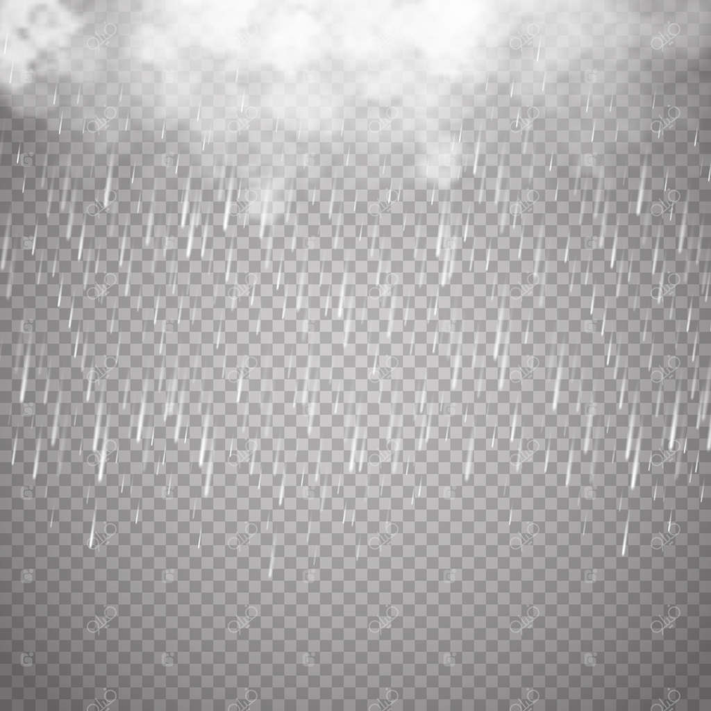 طوفان با رعد و برق در پس‌زمینه شفاف