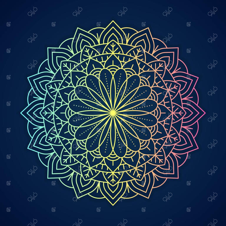 الگوی تزئینی دایره‌ای از تورهای زینتی