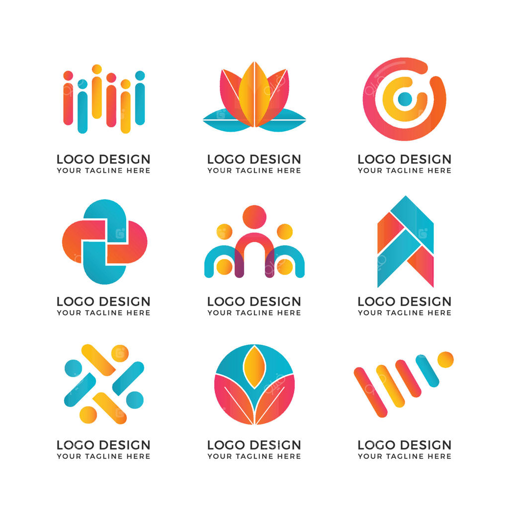 انواع مختلف لوگوی انتزاعی ساده ولی جذاب
