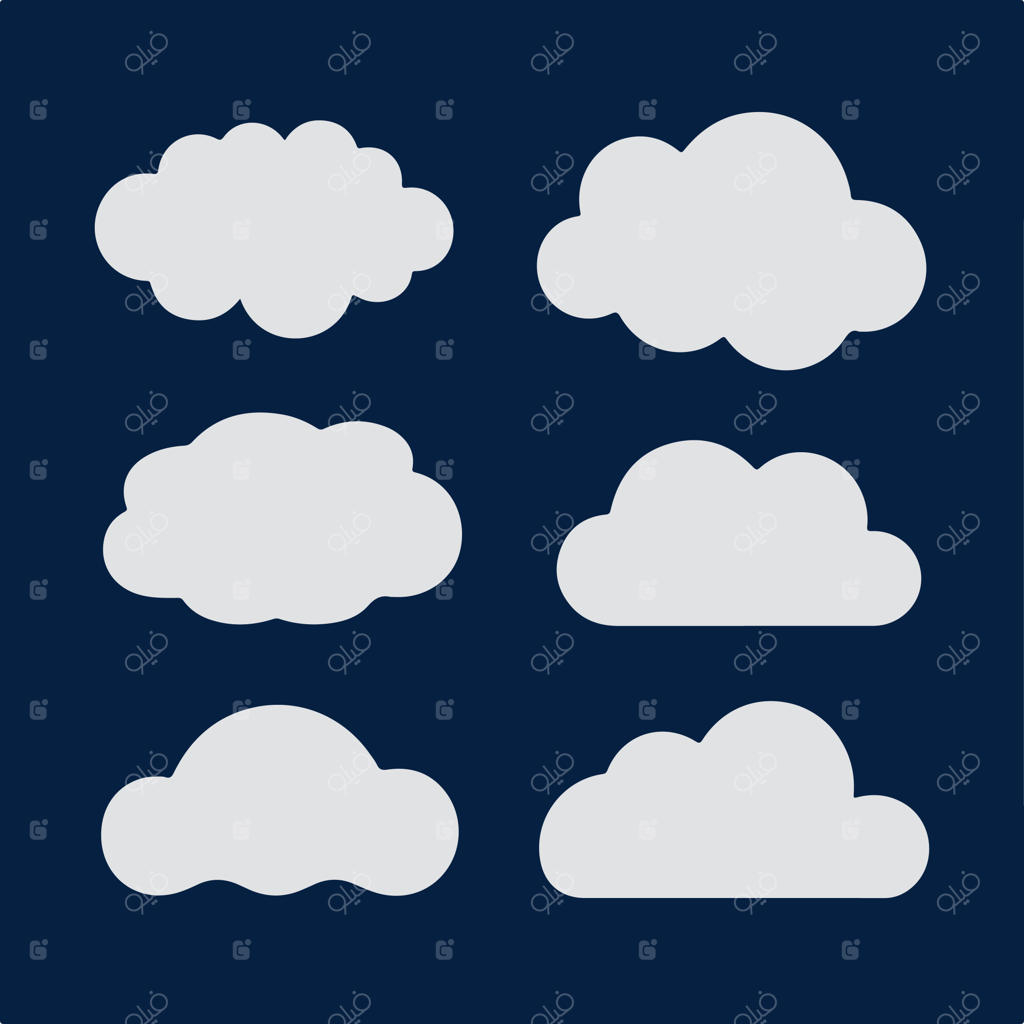 زمینه آبی با یک ابر سفید و سپس زمینه‌ای آبی دیگر