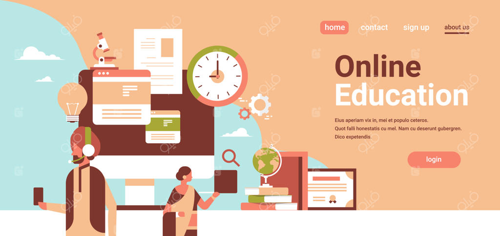 تابلو آموزش الکترونیک با استفاده از هدفون برای مردم هند