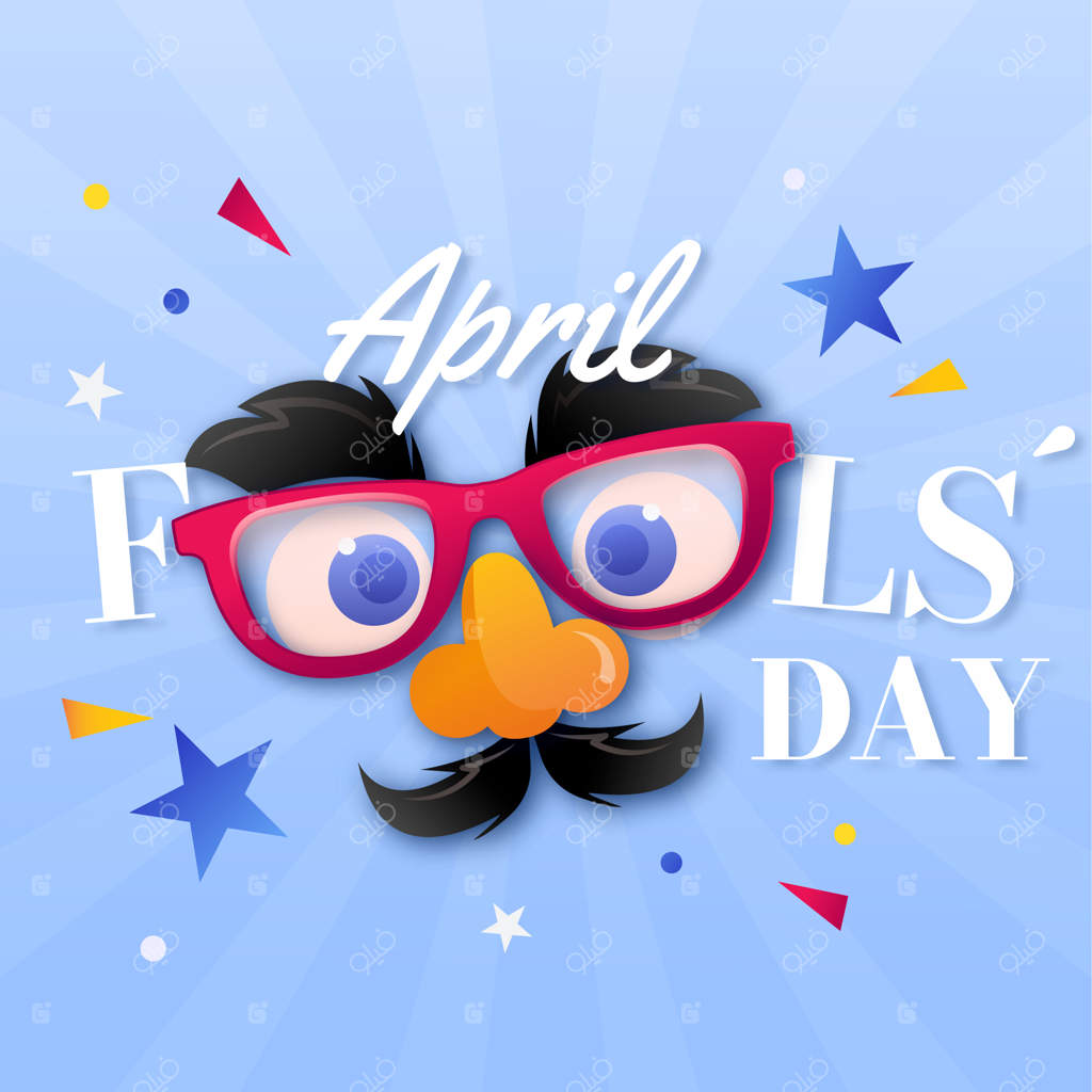 تصویرسازی روز احمق آوریل با گرادیانت