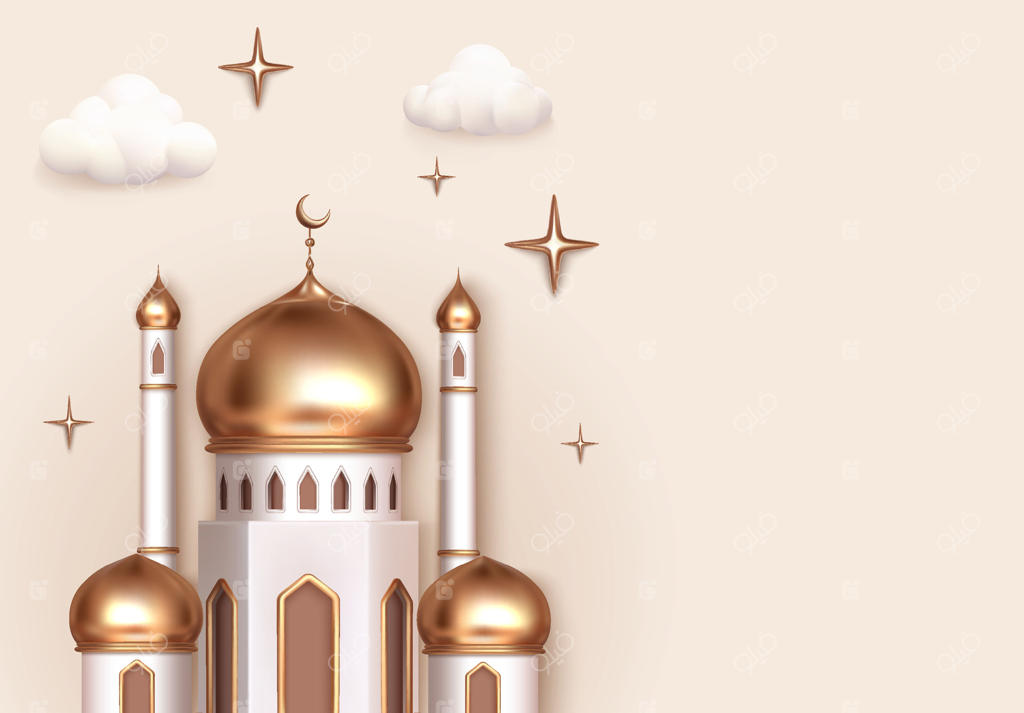 پس‌زمینه واقعی عید قربان با مسجد طلایی