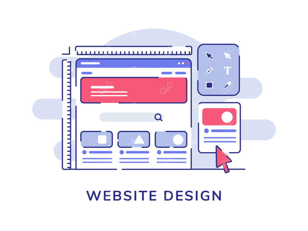 طراحی و توسعه قالب و رابط کاربری وب‌سایت به صورت وایرفریم بر روی صفحه نمایش کامپیوتر با سبک ساده و مسطح