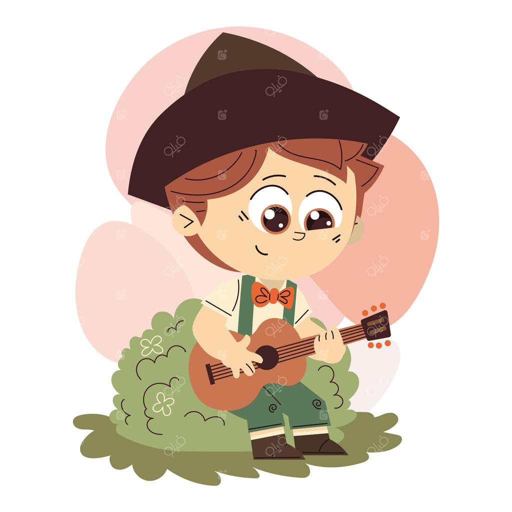 پسر بامزه با گیتار