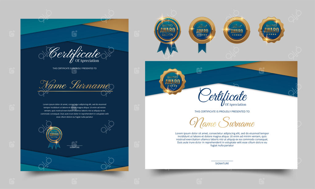 قالب لوکس تقدیرنامه