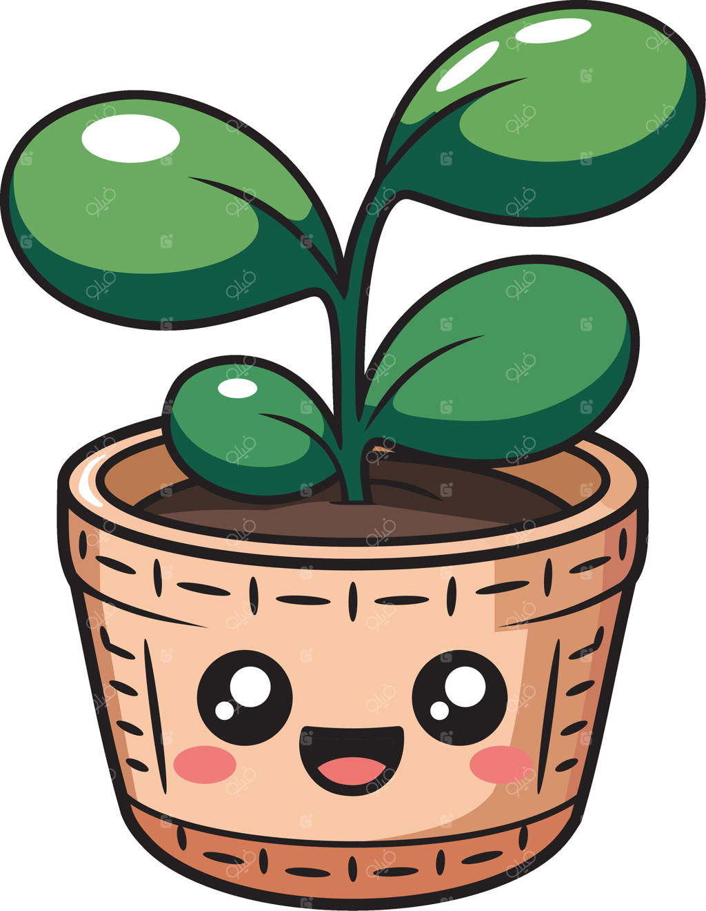 گیاه کارتونی بامزه در گلدان