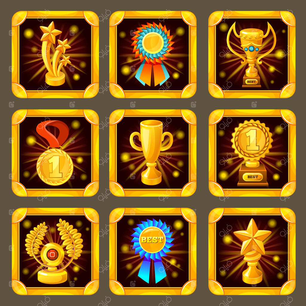 مجموعه صفحه نمایش بازی دستاورد کارتونی