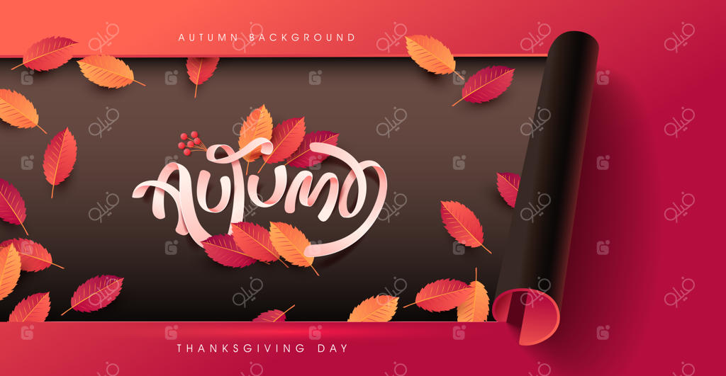 خوشنویسی پاییزی؛ پس‌زمینه‌ای با حروف فصلی