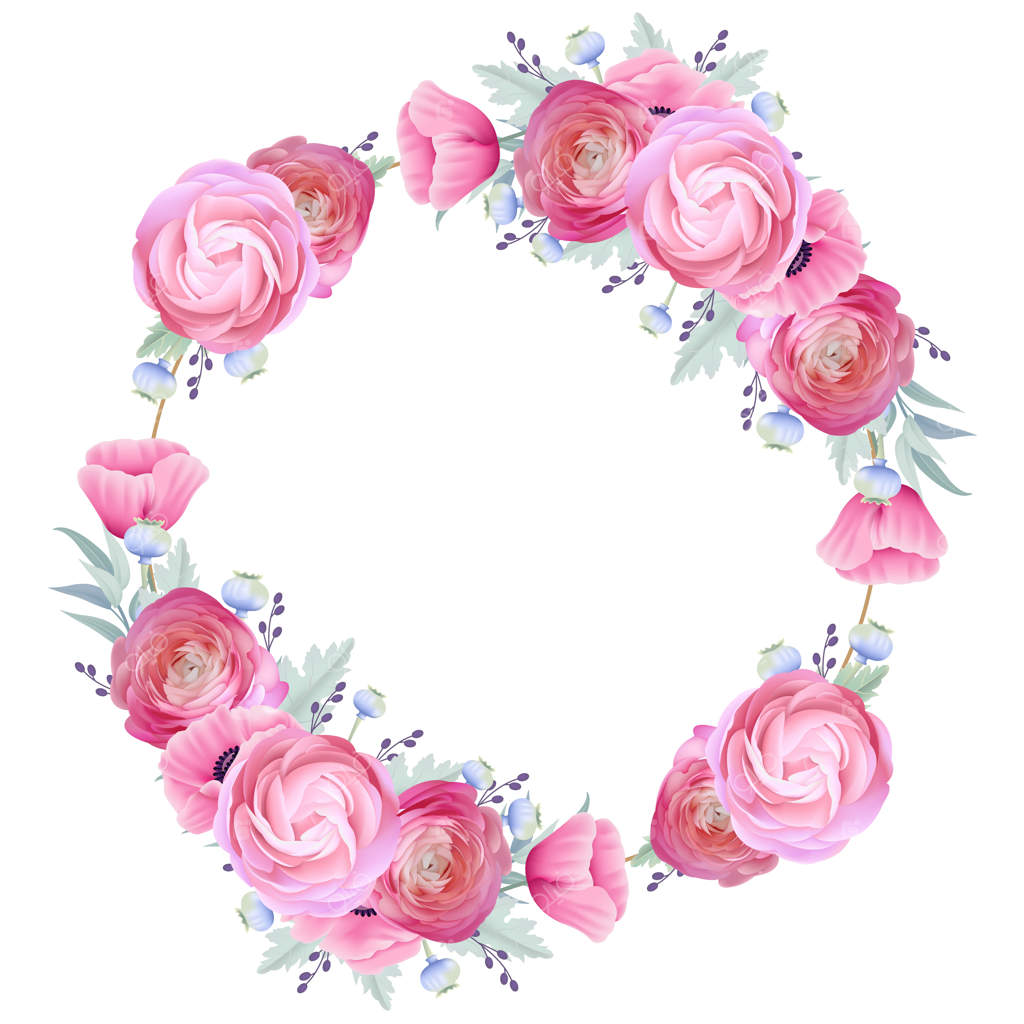 پس‌زمینه‌ای با قاب گل‌های آلاله و شقایق