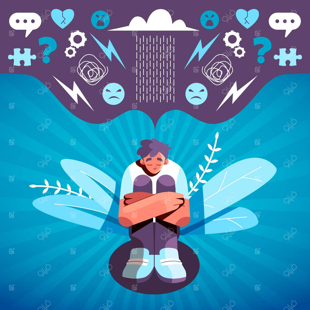 تصویر ساده از فردی با مشکلات روحی و روانی