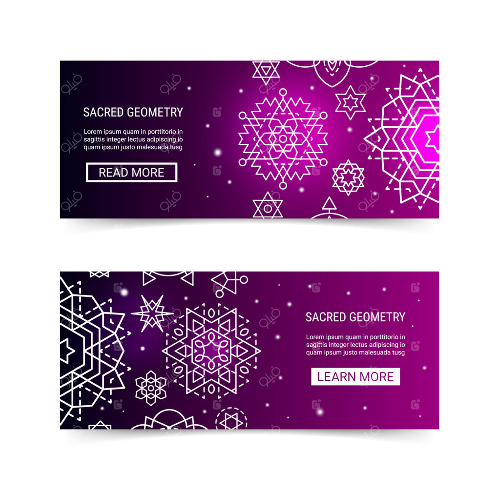 طراحی بنر با الگوهای هندسه مقدس