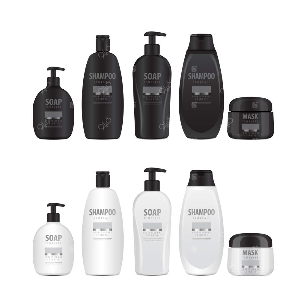 مجموعه بطری‌های آرایشی واقعی‌نما