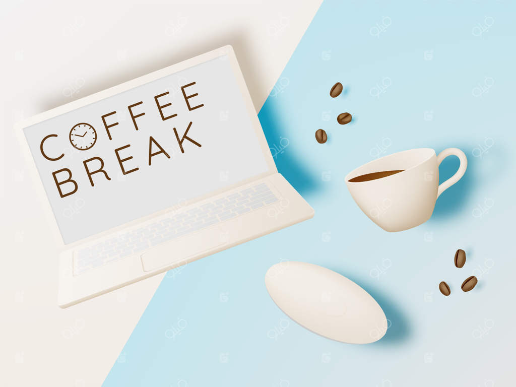 پس‌زمینه زمان استراحت با قهوه
