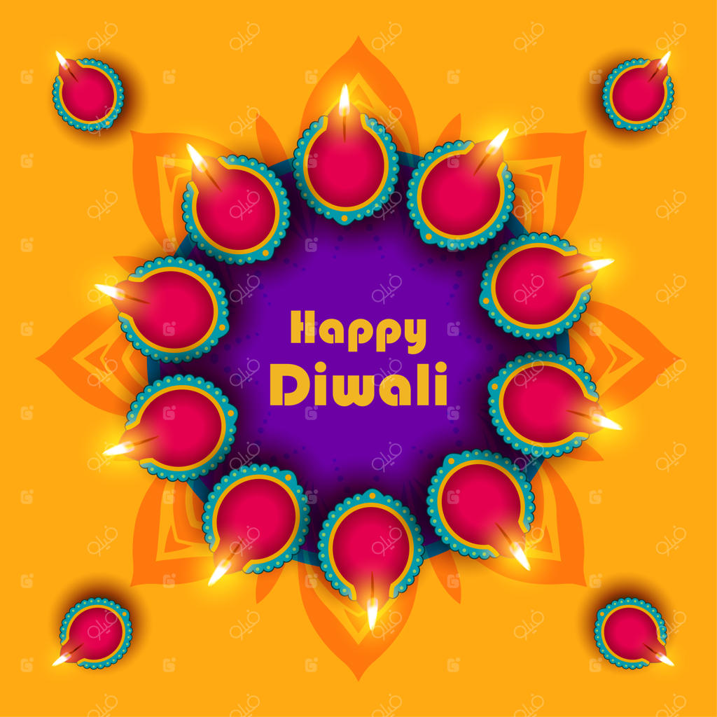 قالب طراحی پوستر یا بنر تبریک دیوالی