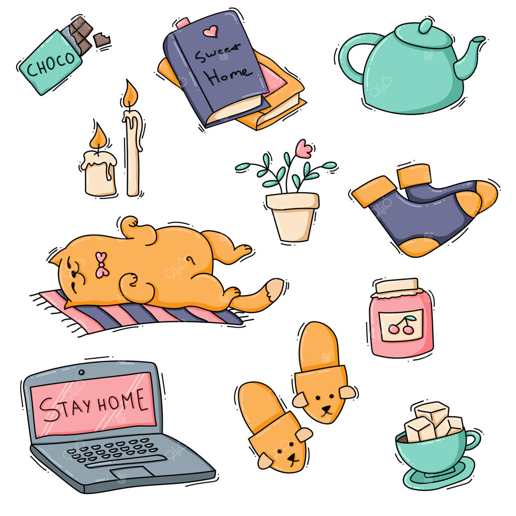 مجموعه وسایل راحت و دنج خانگی