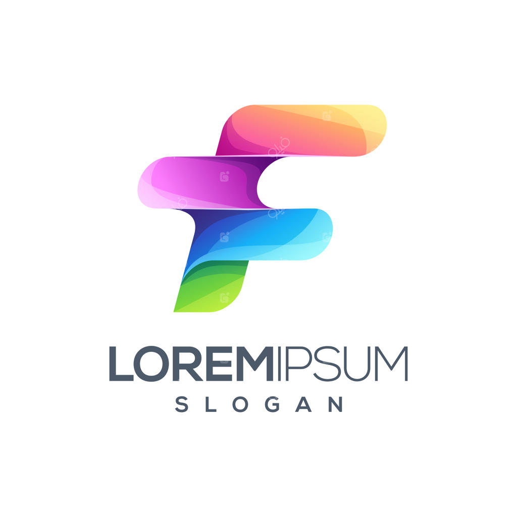 طراحی لوگو با حرف f