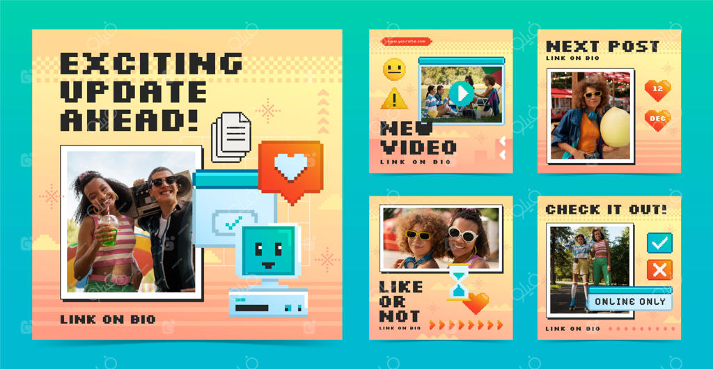 قالب طراحی پیکسل گرادیانت