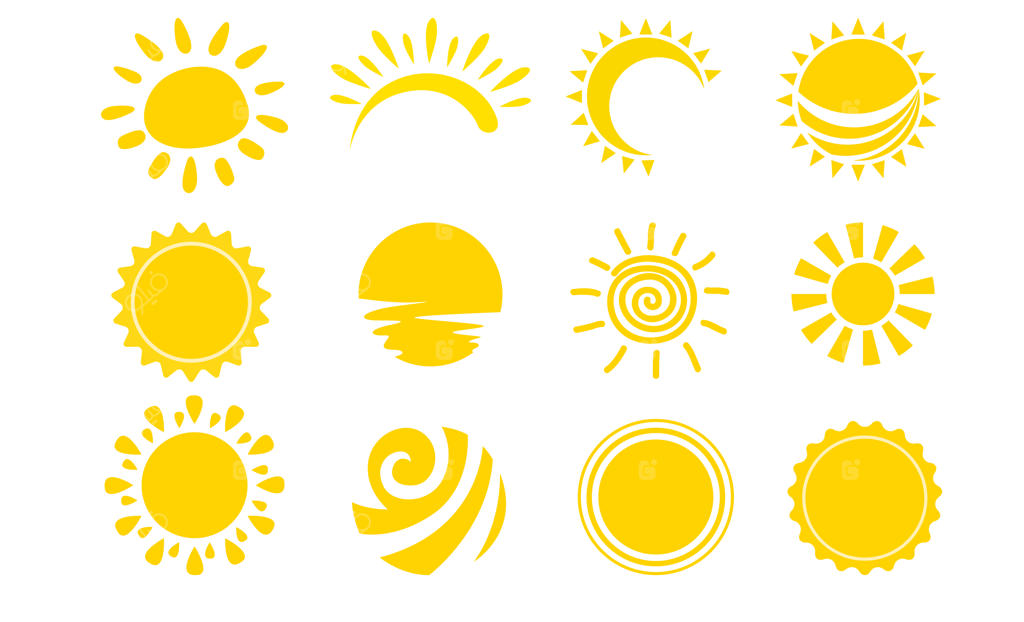 مجموعه آیکون‌های خورشید