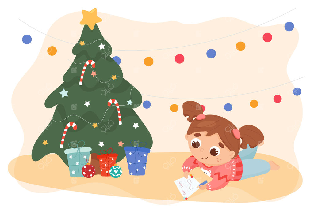 کودک نامه‌ای به بابانوئل برای کریسمس می‌نویسد