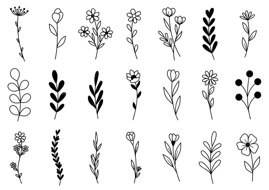 طرح‌های دستی و دودل گل