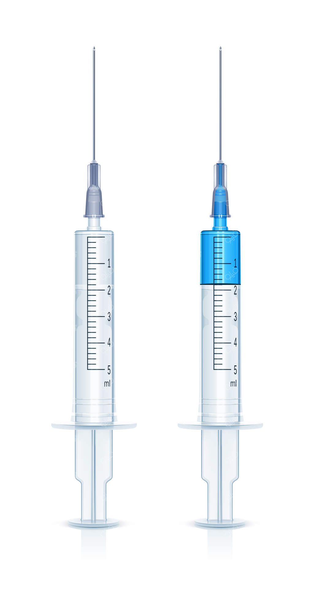 تصویری از سرنگ پلاستیکی یکبار مصرف.