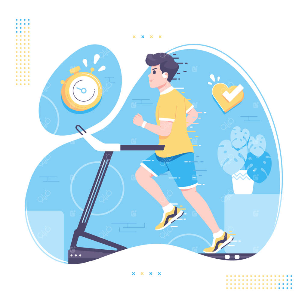 تصویری از دویدن روی تردمیل برای یک سبک زندگی سالم